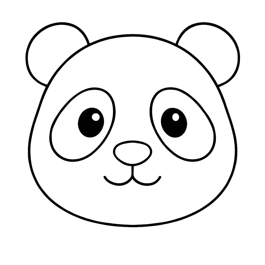 Panda Coloring Pages β Cute Panda Face for Toddlers