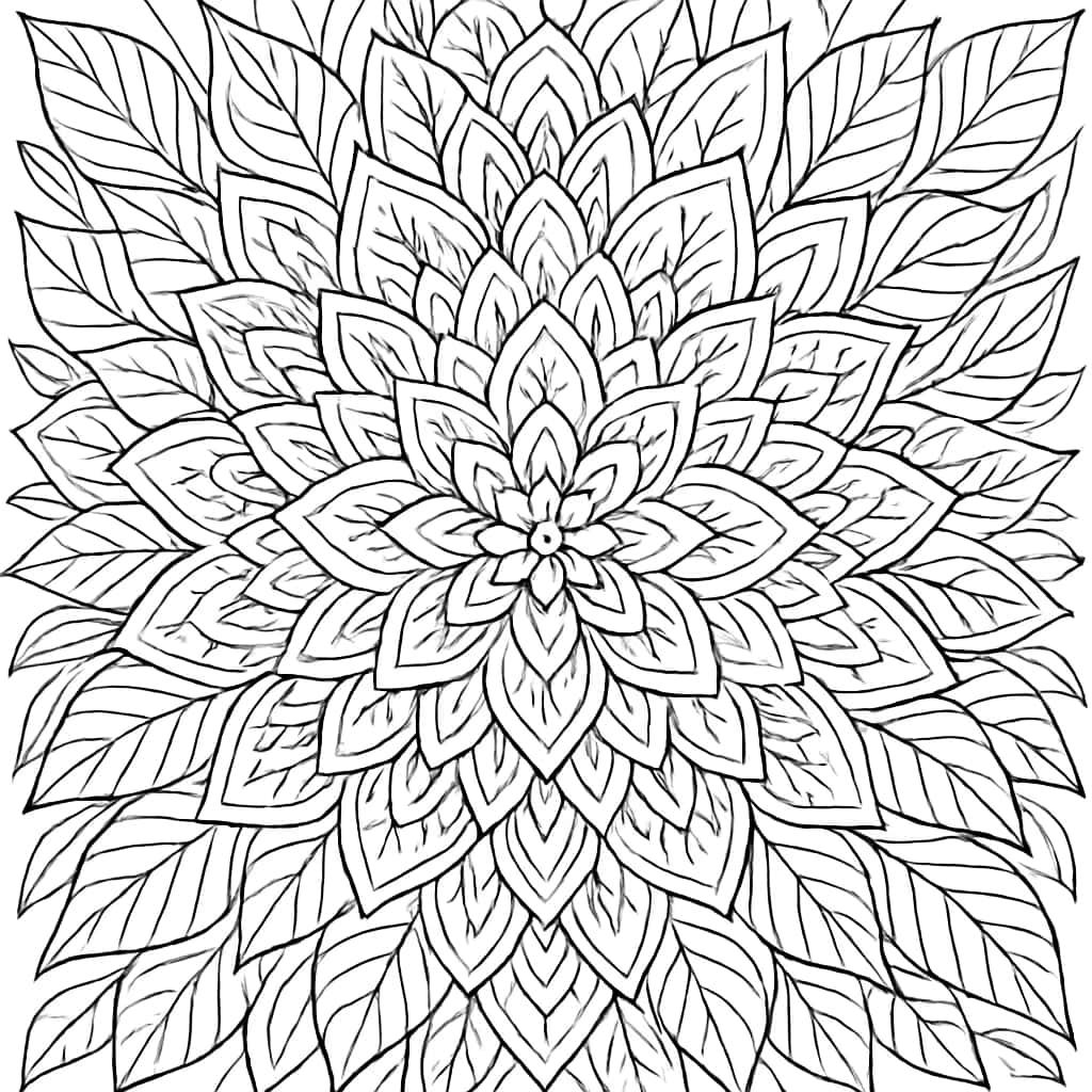 Pages de coloriage esthétiques mandala floral