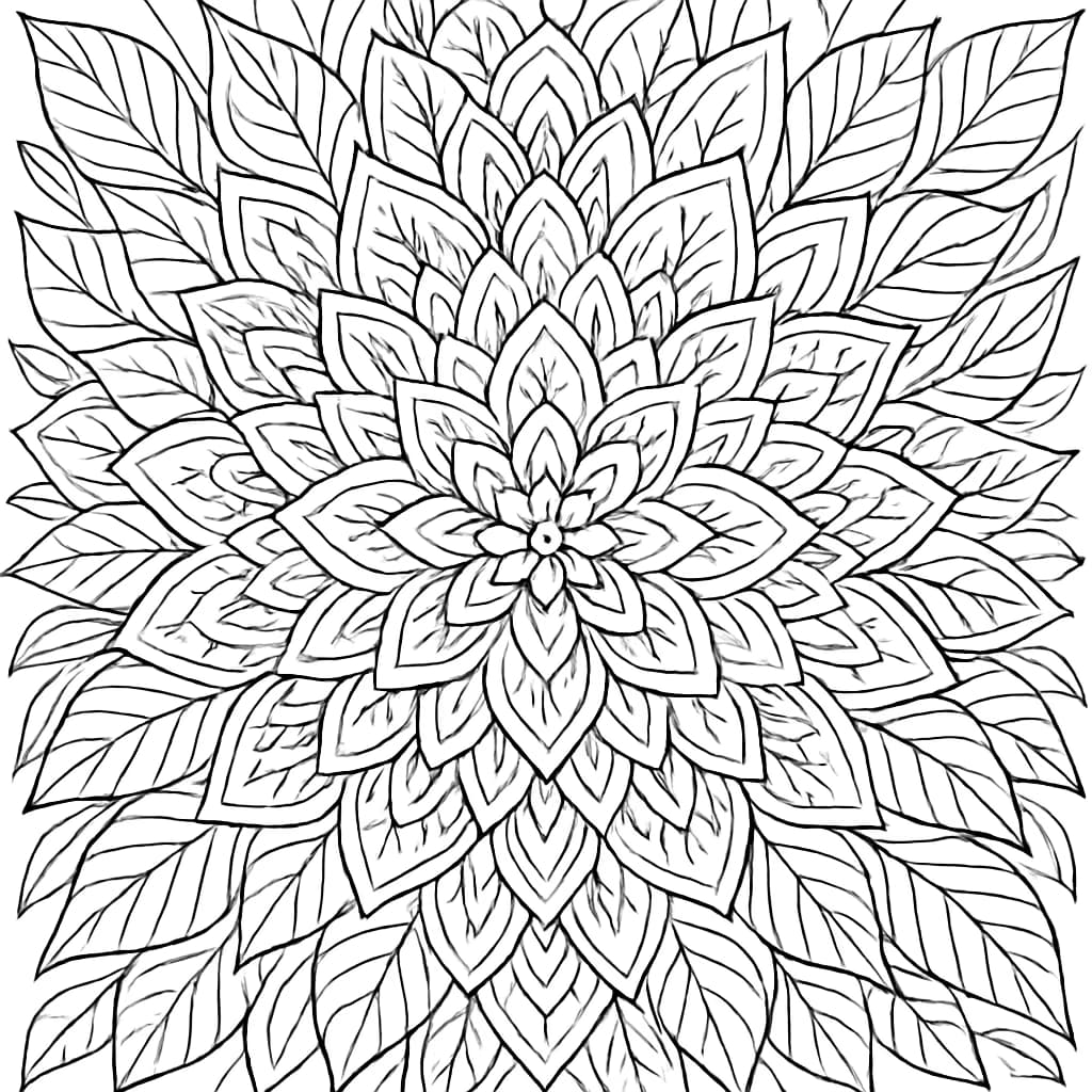 Pages de coloriage esthétiques mandala floral