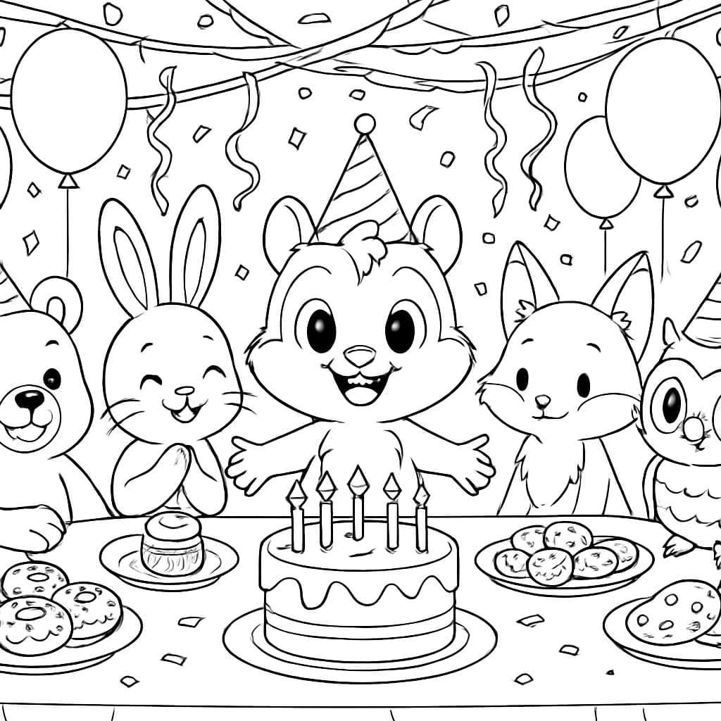 Sprunki Coloring Pages – Party Celebration Printable for Adults