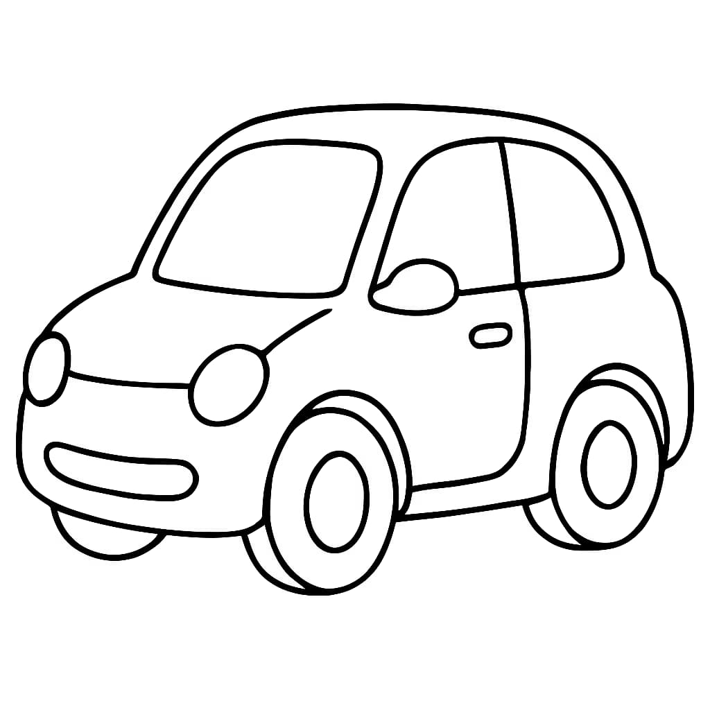 자동차 색칠공부 페이지 | 간단한 도시 자동차 그림