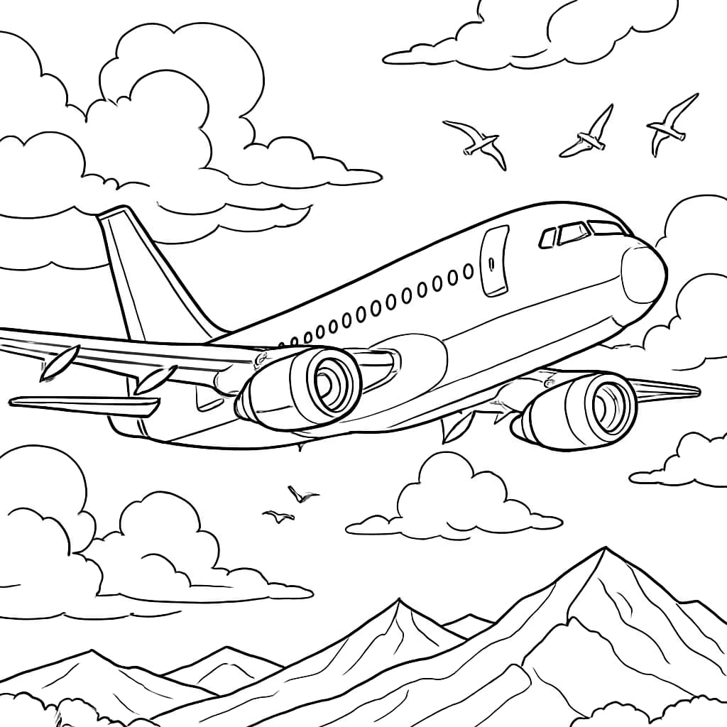 Airplane Coloring Pages – Airplane Adventure in the Sky