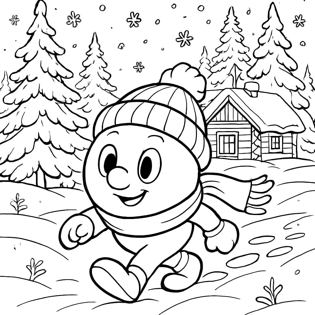 Sprunki Coloring Pages – Winter Wonderland Printable