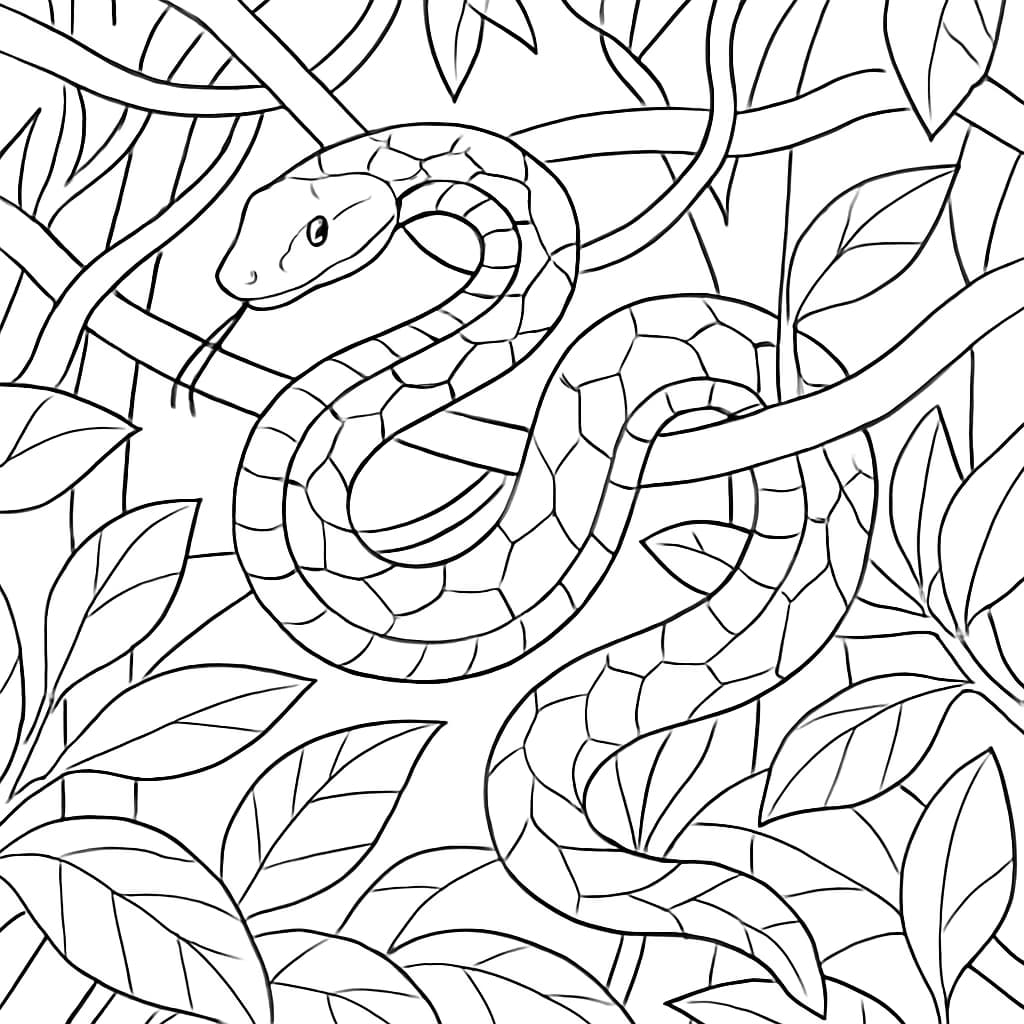 Páginas para colorir de cobra