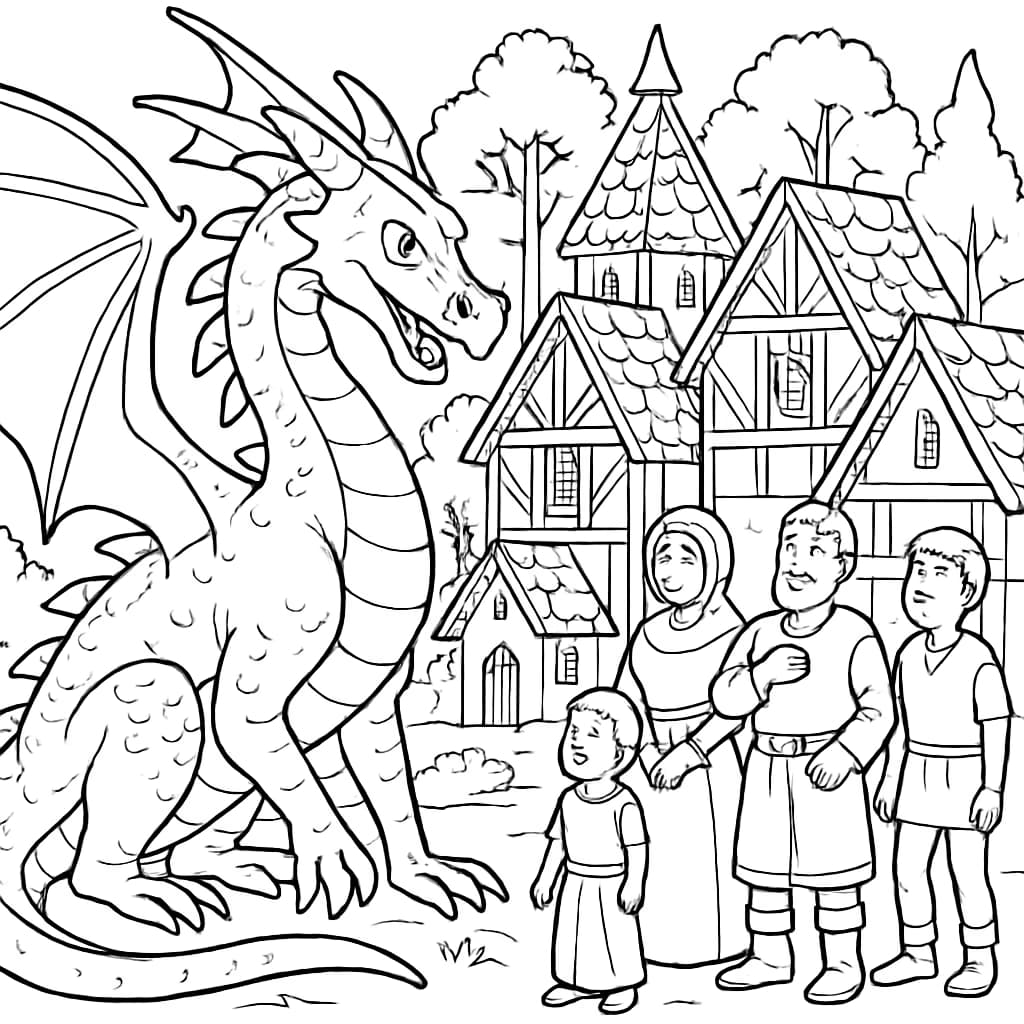 드래곤 색칠하기 페이지