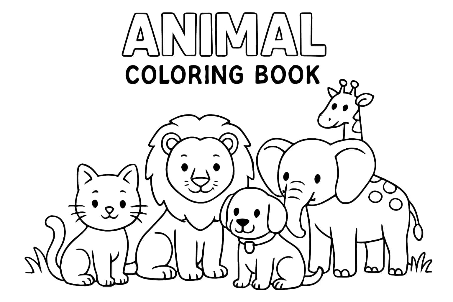 Páginas para colorear de animales imprimibles para niños