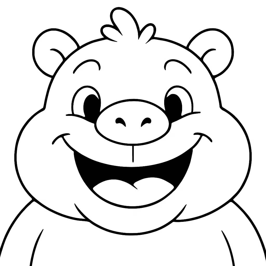 Sprunki Coloring Pages – Simple Face for Toddlers