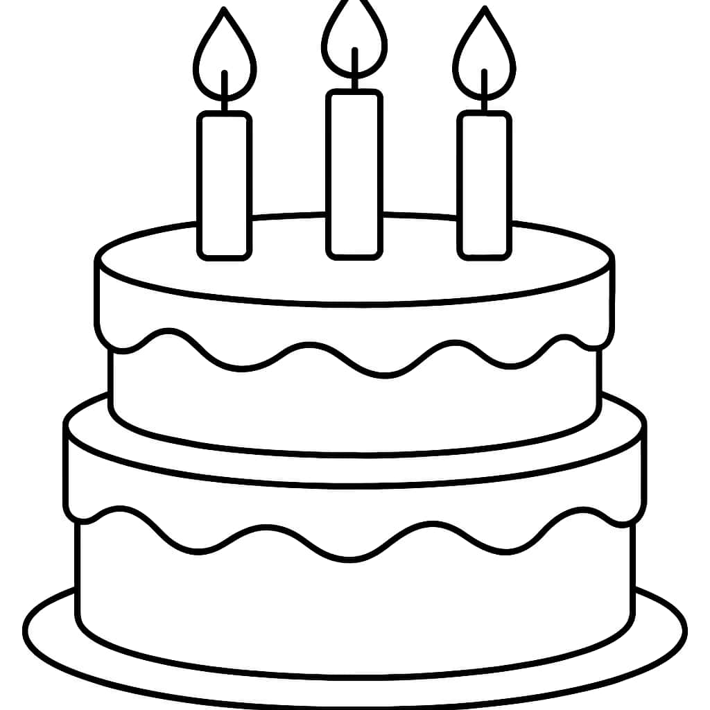 Página para colorear de feliz cumpleaños