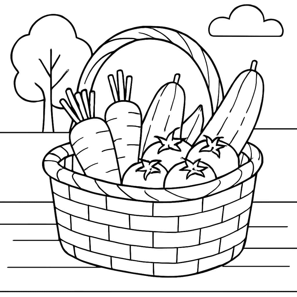 채소 색칠하기 페이지