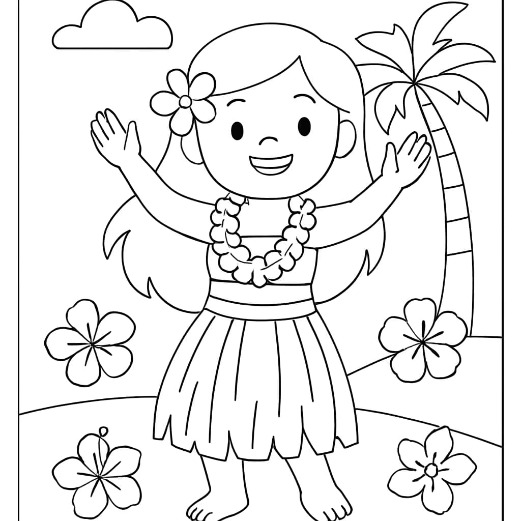 Hawaii 컬러링 페이지