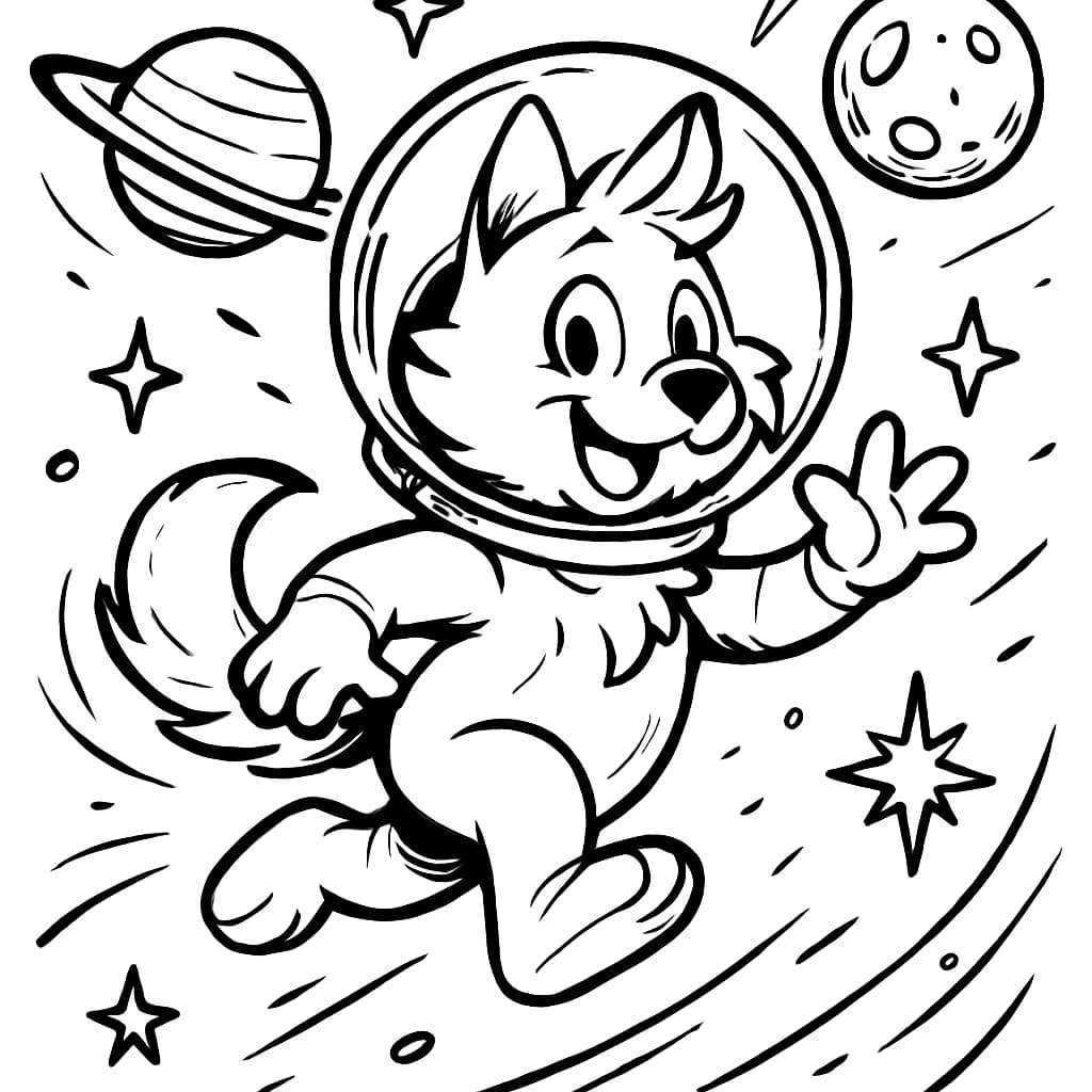 Sprunki Coloring Pages – Sprunki in Space Adventure