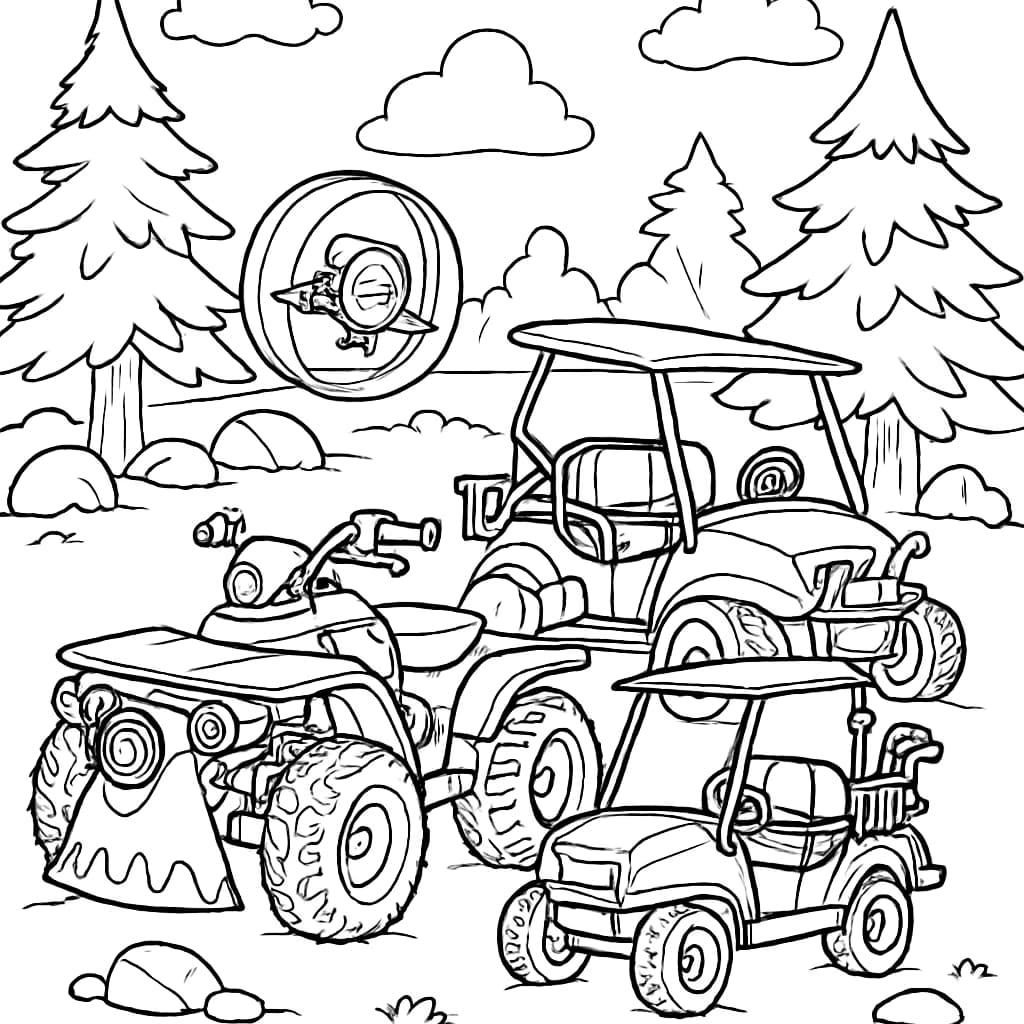 Fortnite раскраски: транспорт — страница для раскрашивания