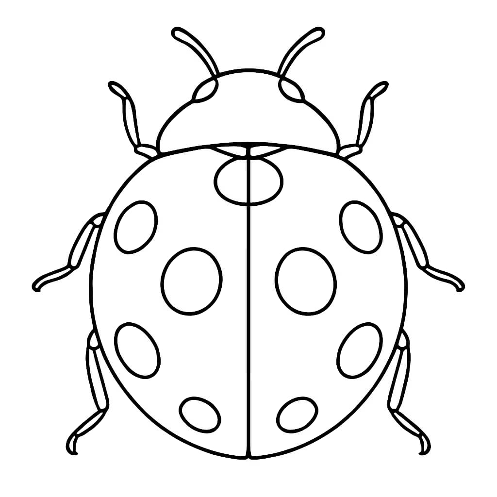 Bug Coloring Pages – Cute Ladybug Coloring Page for Toddlers