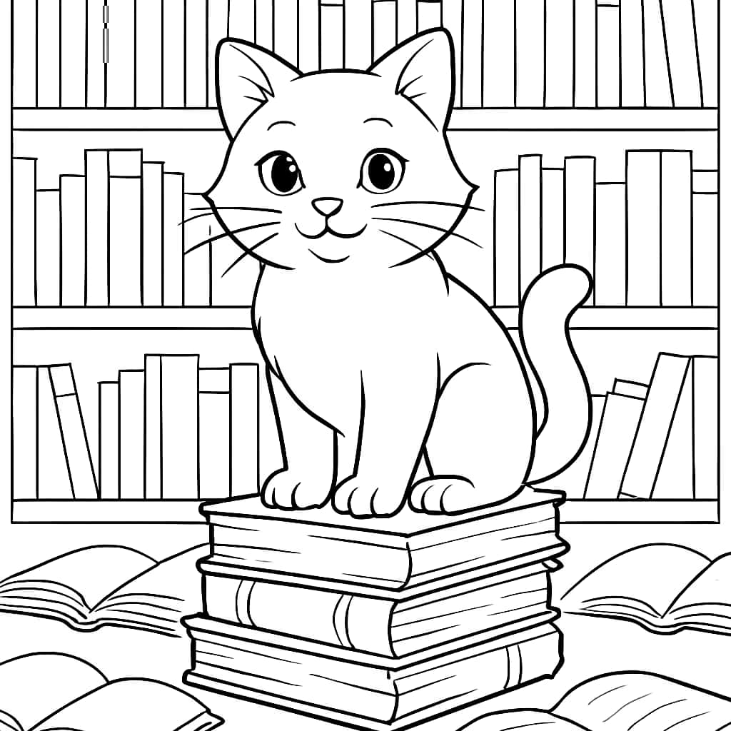 고양이 색칠공부 페이지