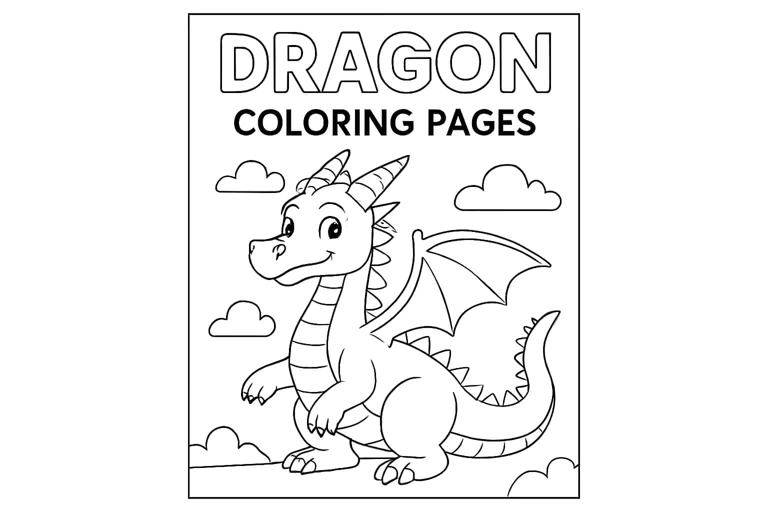 드래곤 색칠공부 도안 - 어린이용 프린트 시트