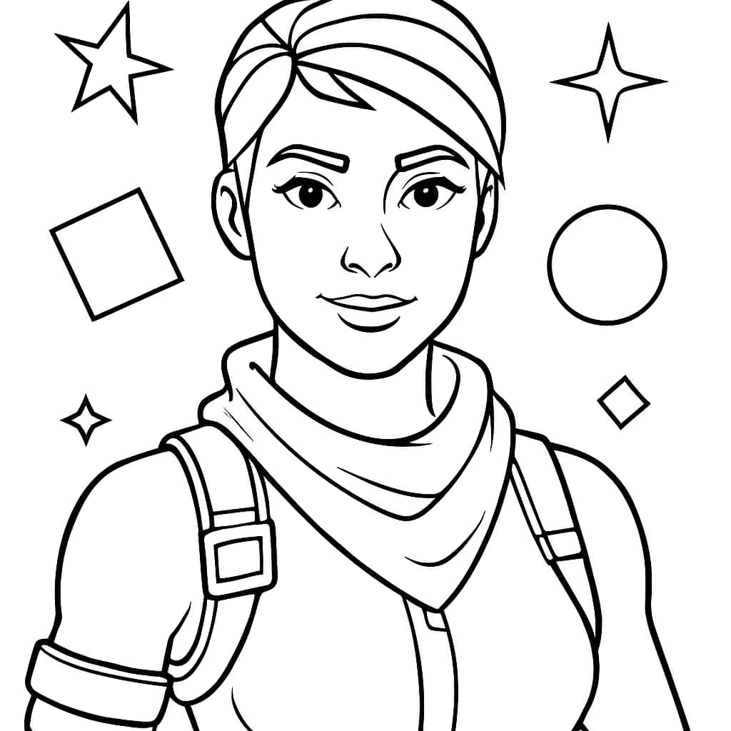 Fortnite раскраски — портрет Ramirez