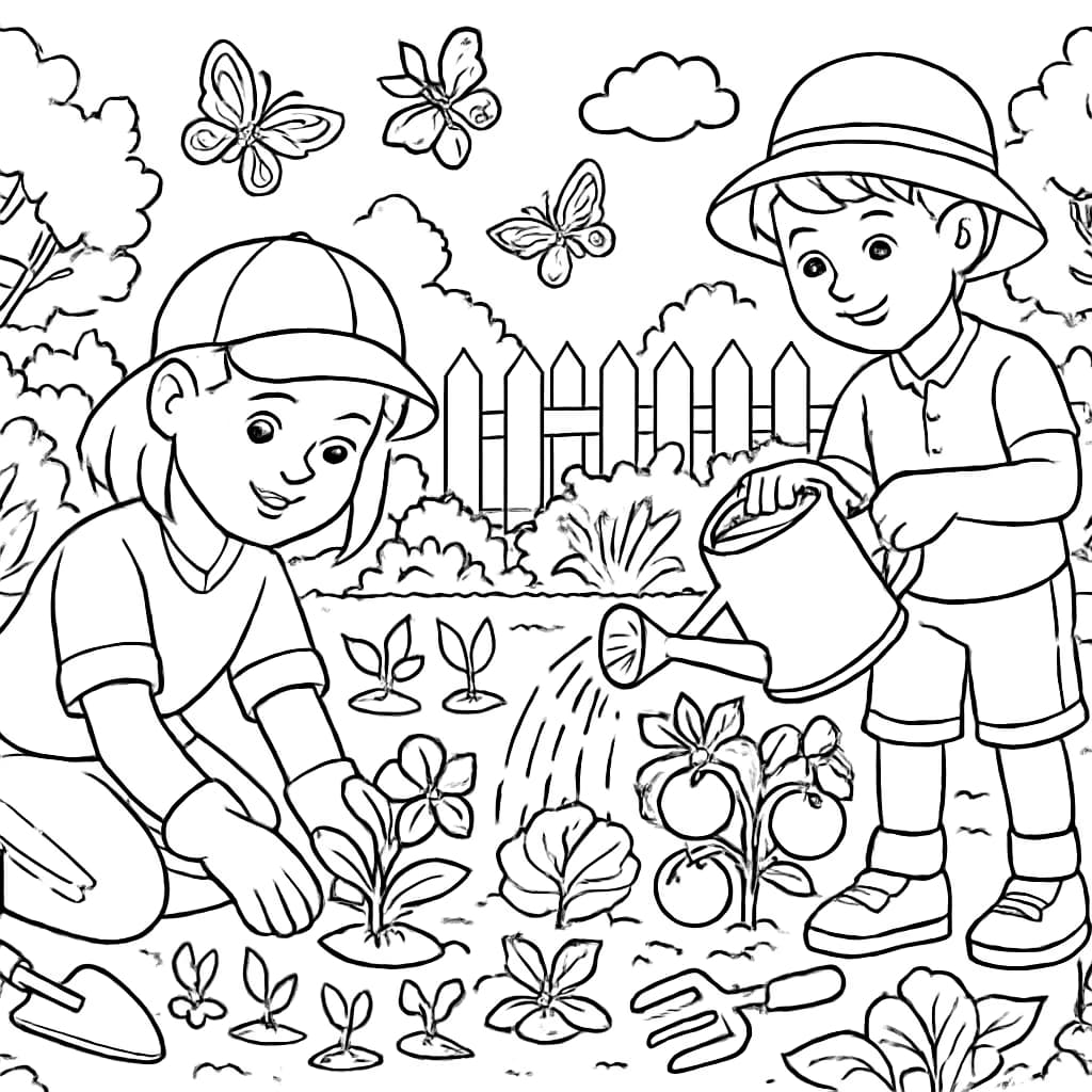 Kindergarten Garden Coloring Pages