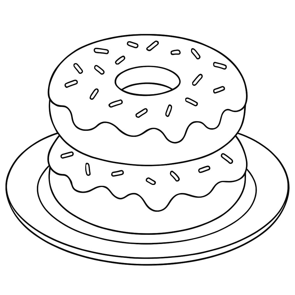 甜甜圈涂色页|儿童创意涂色打印