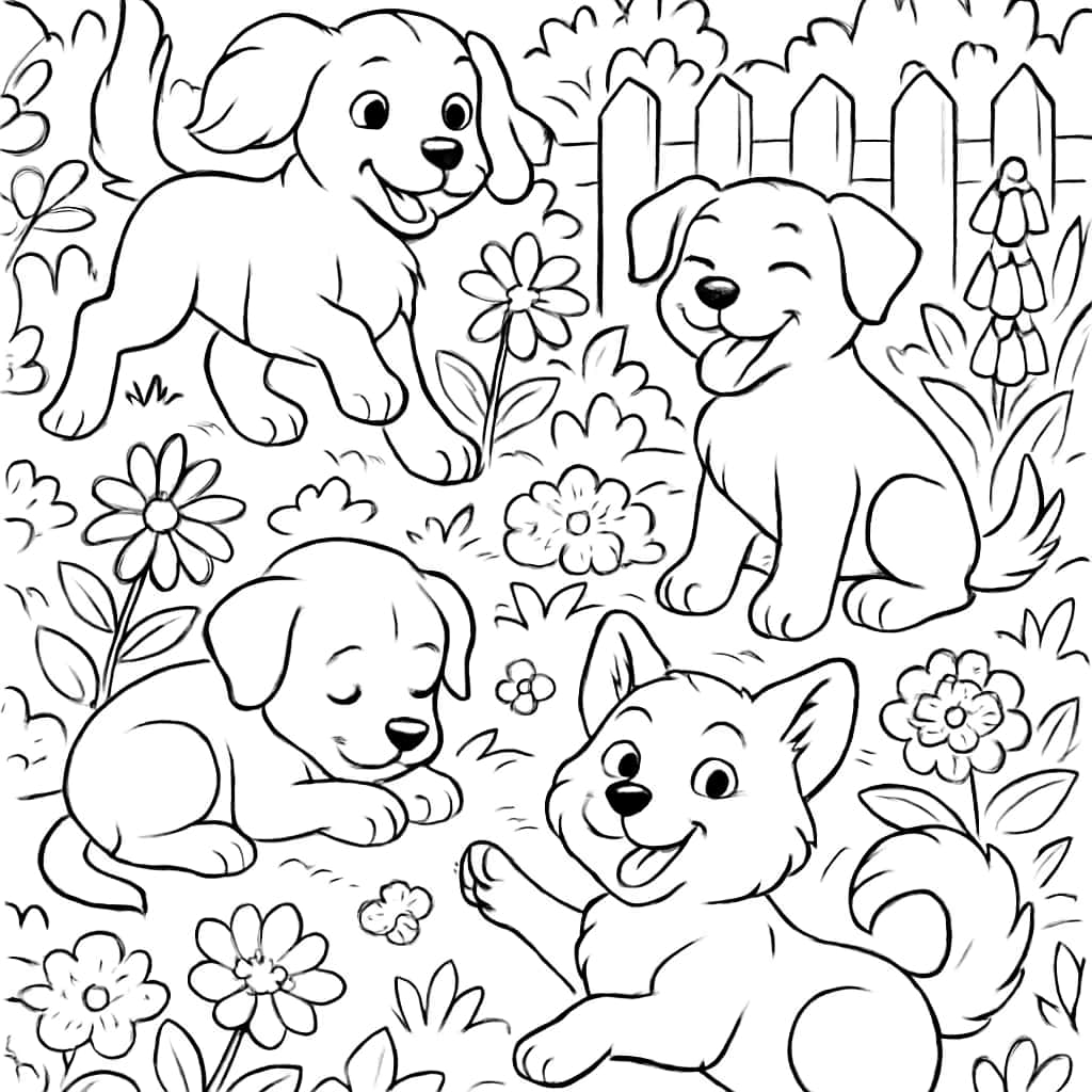Pages de coloriage de chiens