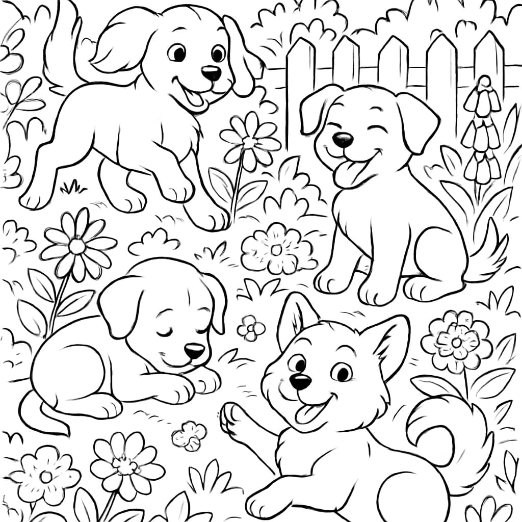 Pages de coloriage de chiens