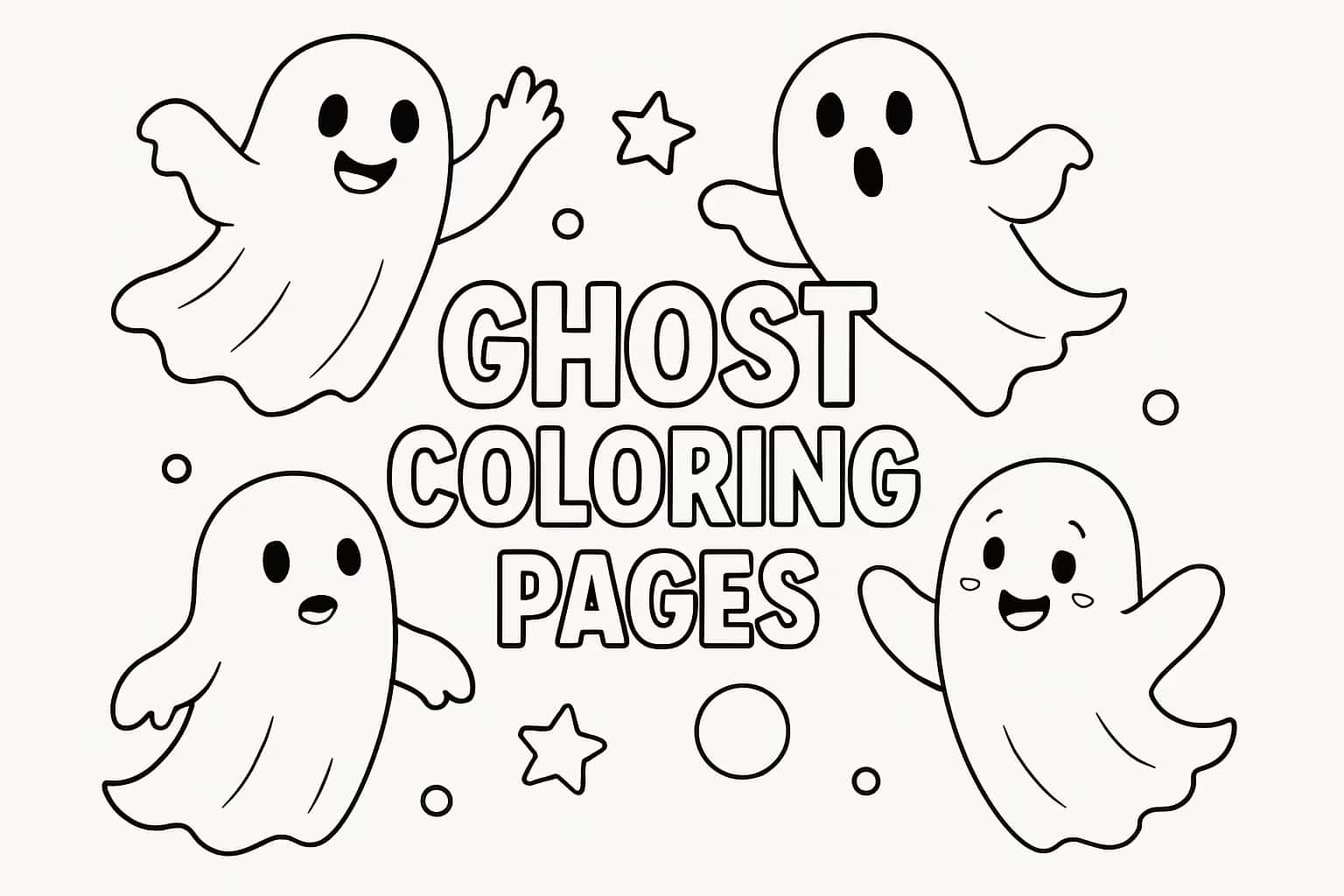 Ghost Coloring Pages | Free Printable Spooky Sheets for All Ages - Coloring Pages