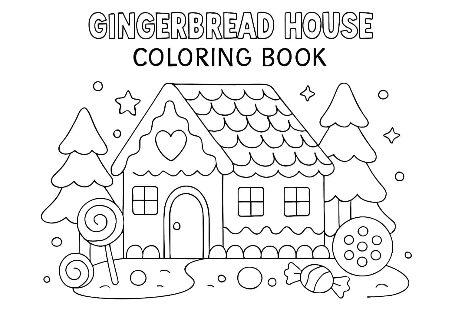 Gingerbread House Coloring Pages | Free Printable Holiday Sheets for All Ages - Coloring Pages