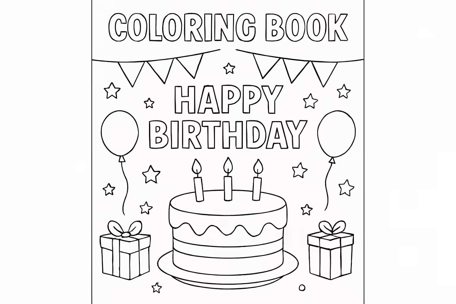 Páginas para colorear de feliz cumpleaños | Imprimibles creativos