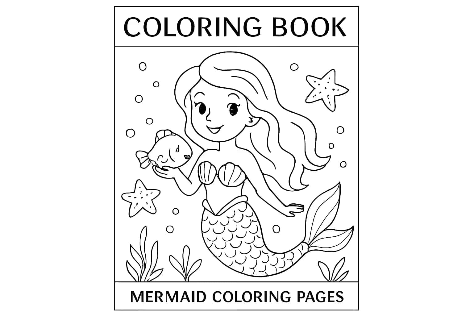 美人魚涂色頁 | 可打印幻想主題