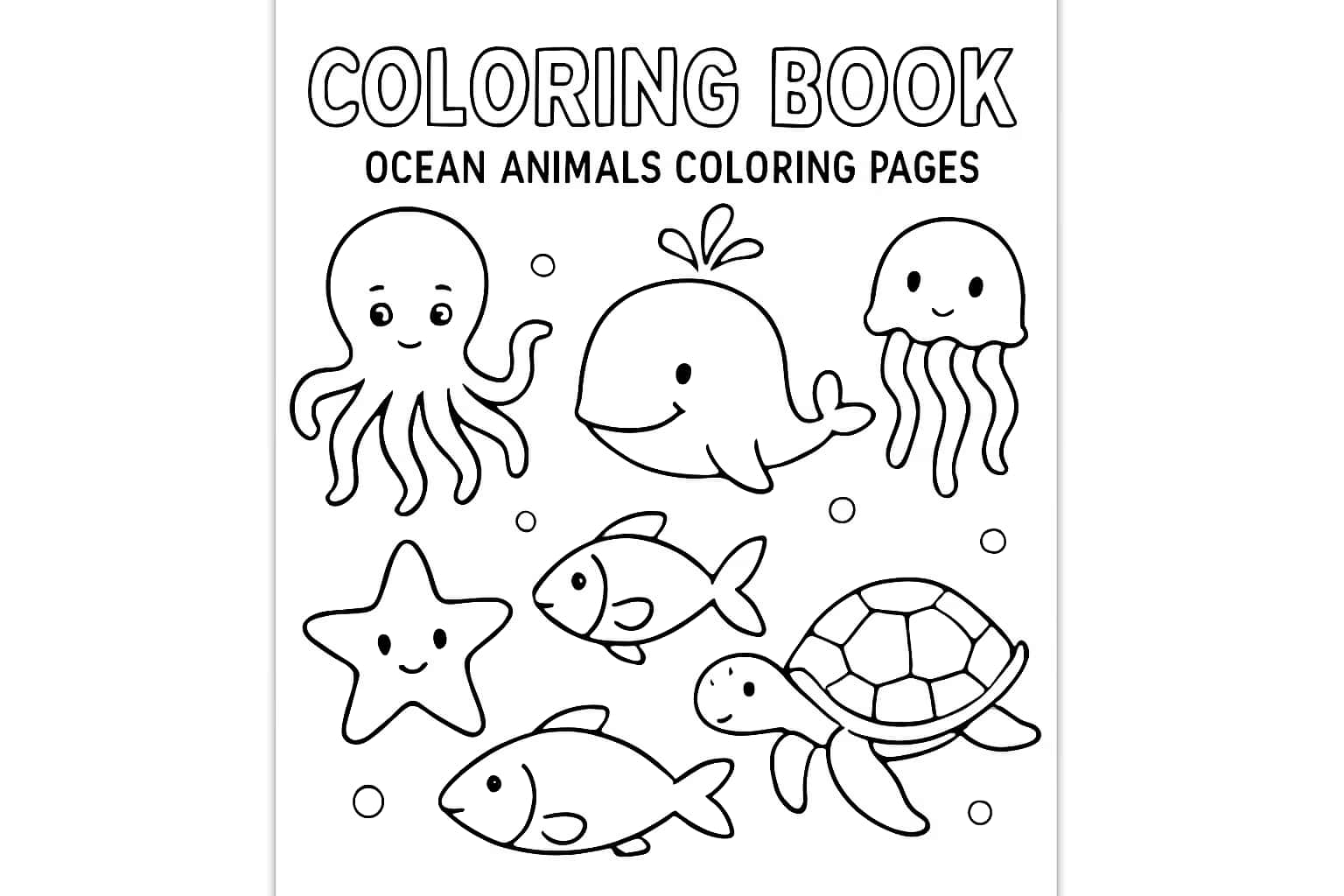 Ocean Animals Coloring Pages | Printable Fun