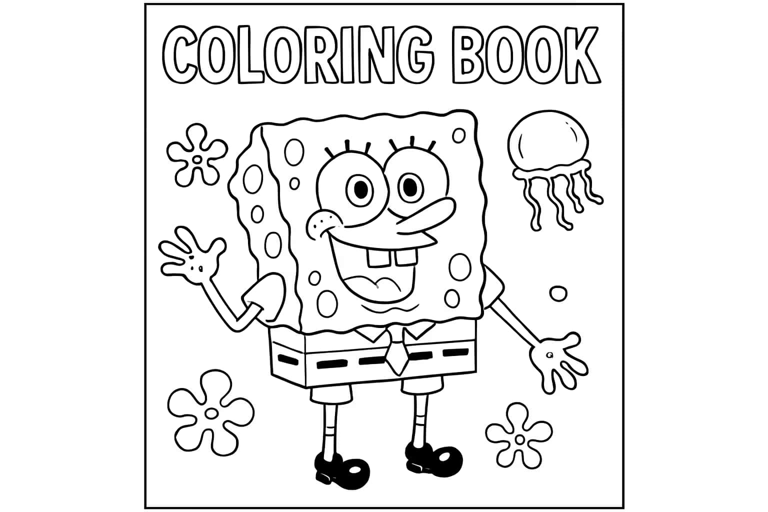 海绵宝宝涂色页 | 免费可打印线稿