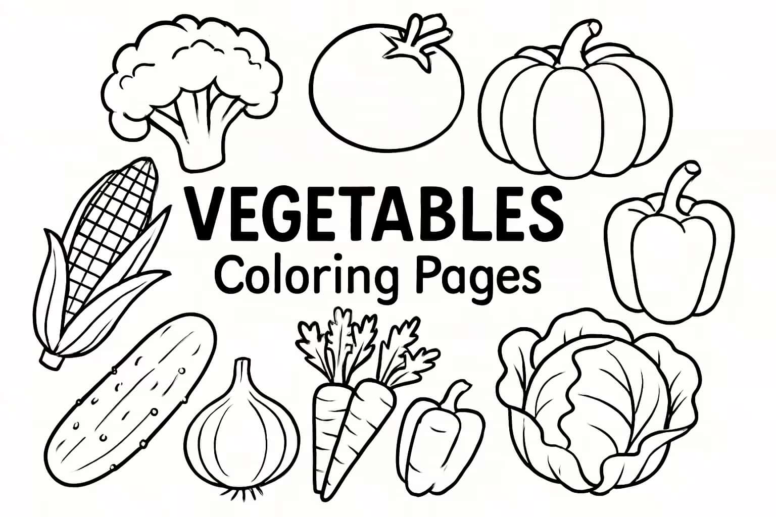 채소 색칠하기 페이지 | 쉽고 재미있는 인쇄 자료